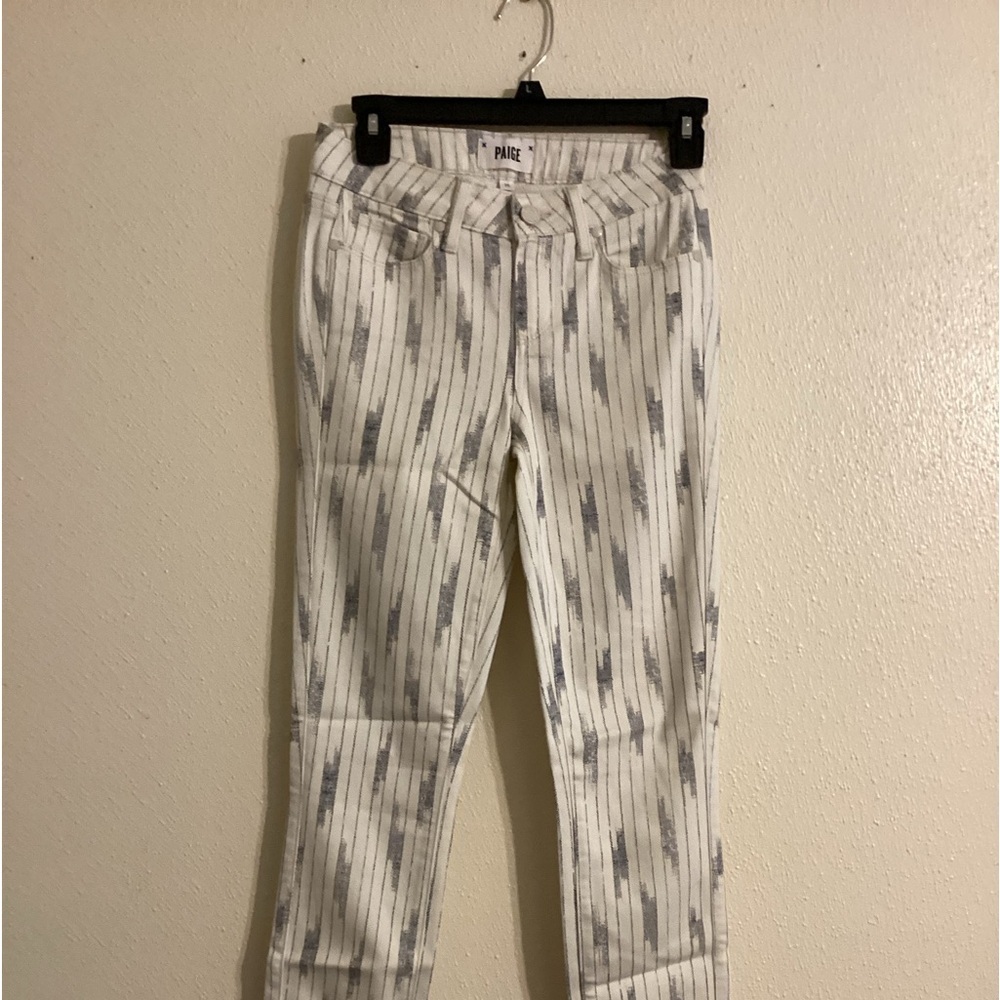 Paige Verdugo Ankle Striped Skinny Jeans Size 26